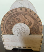 Load image into Gallery viewer, Coasters with holder - handmade
