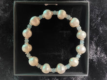 Load image into Gallery viewer, Aquamarine and Freshwater Pearl Bracelet
